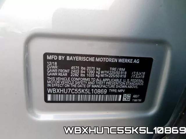 WBXHU7C55K5L10869 фото 2
