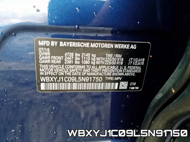 WBXYJ1C09L5N91750 фото 2