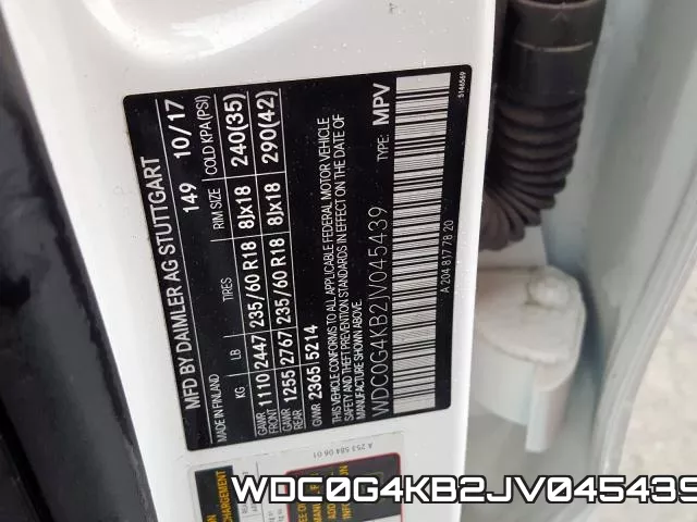 WDC0G4KB2JV045439 фото 2