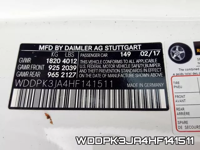 WDDPK3JA4HF141511 фото 2