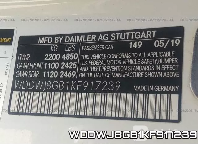 WDDWJ8GB1KF917239 фото 10