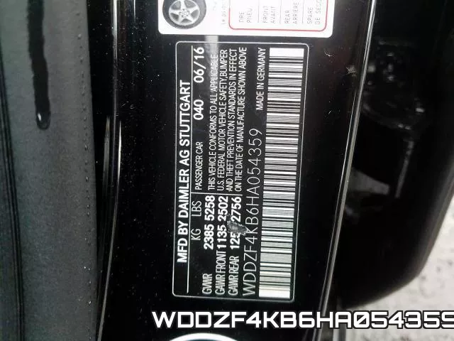 WDDZF4KB6HA054359 фото 2