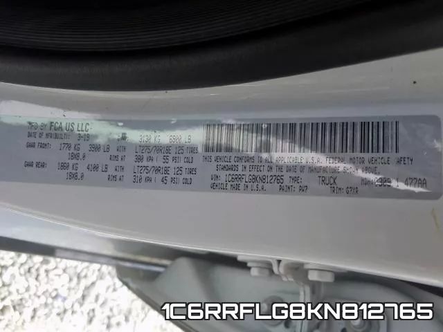 1C6RRFLG8KN812765 фото 2