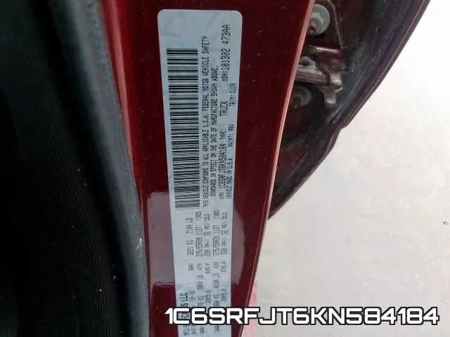 1C6SRFJT6KN584184 фото 2