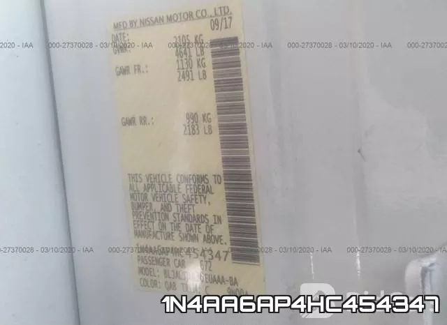 1N4AA6AP4HC454347 фото 10