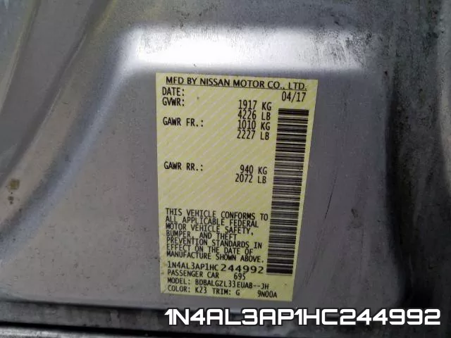 1N4AL3AP1HC244992 фото 2