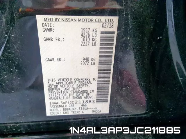 1N4AL3AP3JC211885 фото 2