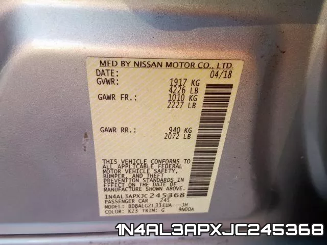 1N4AL3APXJC245368 фото 2