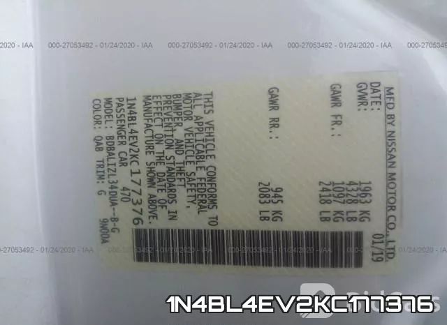 1N4BL4EV2KC177376 фото 10