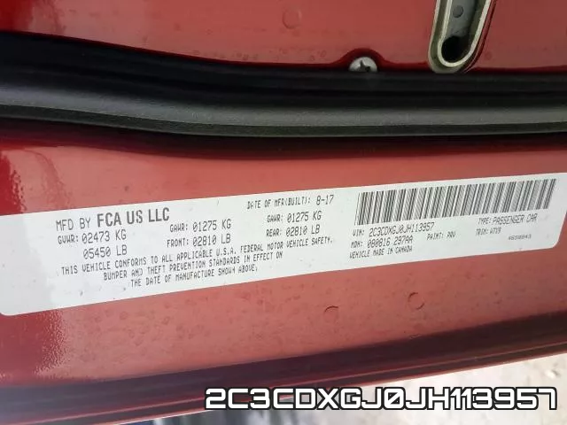 2C3CDXGJ0JH113957 фото 2