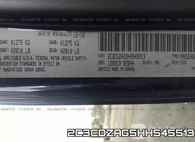 2C3CDZAG5HH545513 фото 10