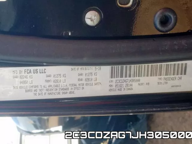 2C3CDZAG7JH305000 фото 2
