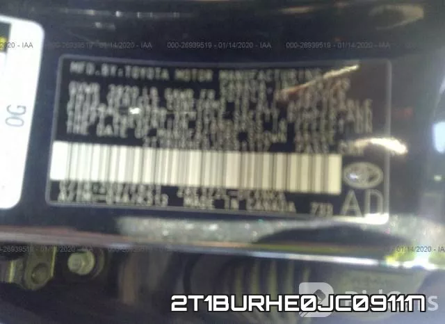 2T1BURHE0JC091117 фото 10