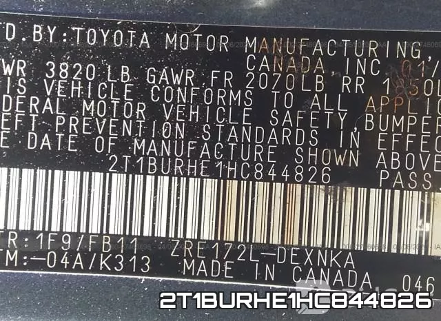 2T1BURHE1HC844826 фото 10