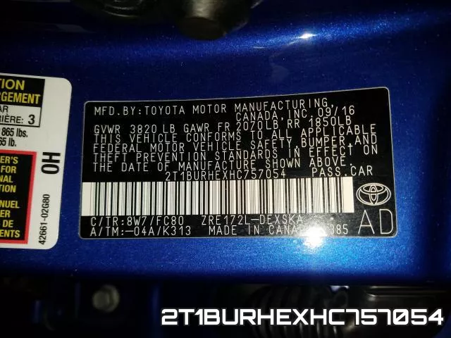 2T1BURHEXHC757054 фото 2