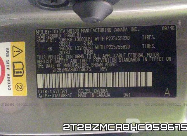 2T2BZMCA8HC059675 фото 10
