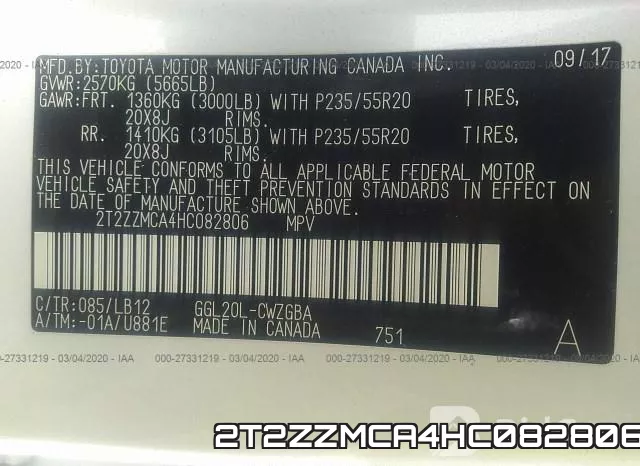 2T2ZZMCA4HC082806 фото 10
