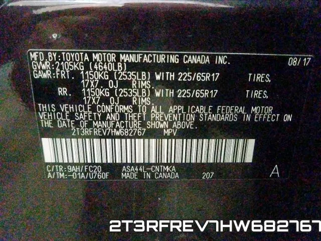 2T3RFREV7HW682767 фото 2