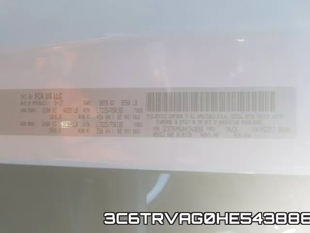 3C6TRVAG0HE543886 фото 2