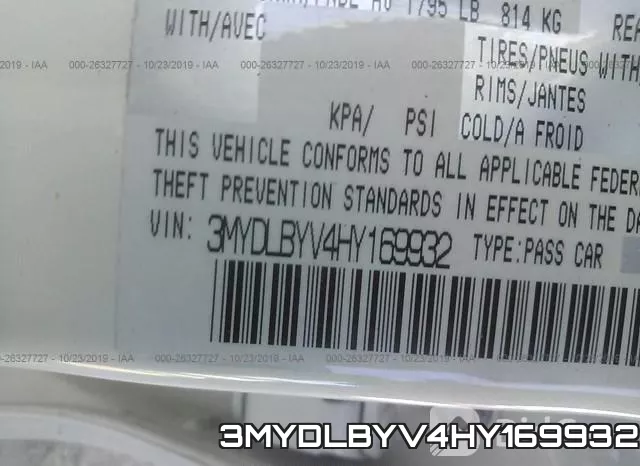 3MYDLBYV4HY169932 фото 10