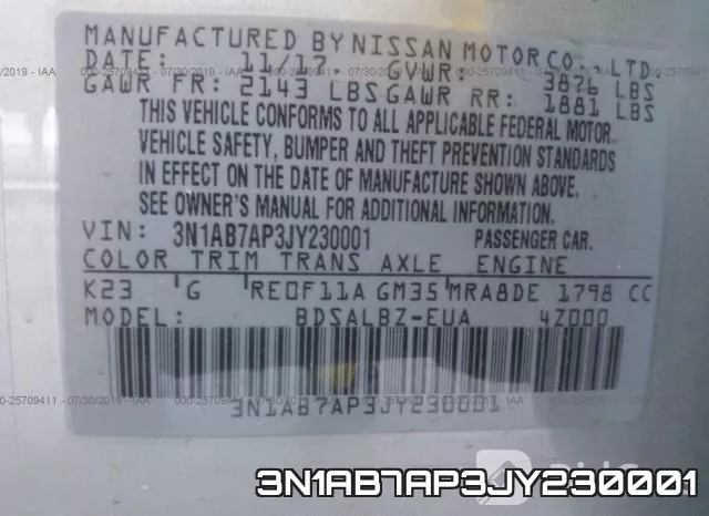 3N1AB7AP3JY230001 фото 10
