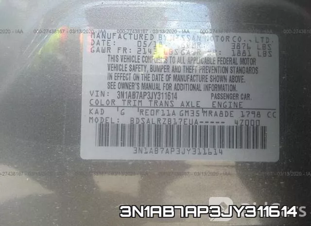 3N1AB7AP3JY311614 фото 10