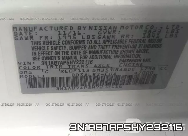 3N1AB7AP5HY232116 фото 10