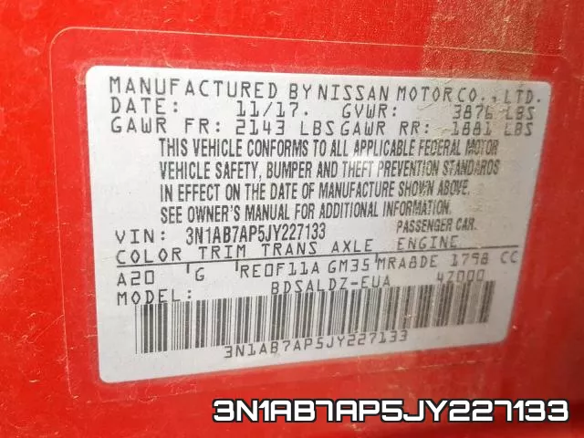 3N1AB7AP5JY227133 фото 2