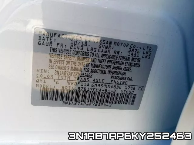 3N1AB7AP6KY252463 фото 2