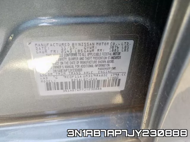 3N1AB7AP7JY230888 фото 2