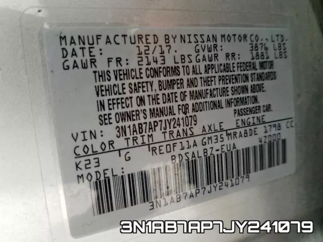 3N1AB7AP7JY241079 фото 2