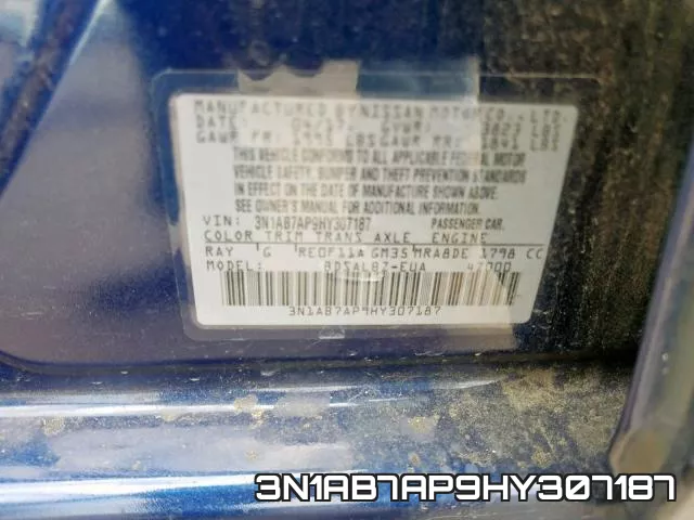3N1AB7AP9HY307187 фото 2