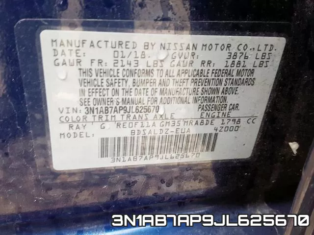 3N1AB7AP9JL625670 фото 2