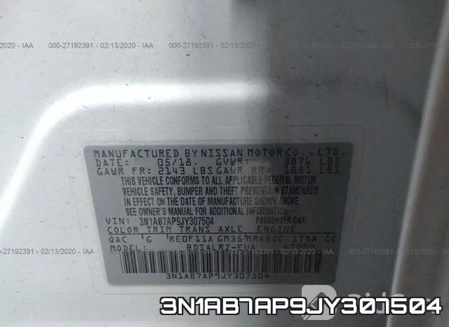 3N1AB7AP9JY307504 фото 10
