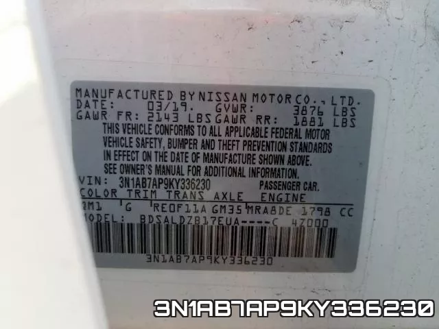 3N1AB7AP9KY336230 фото 2