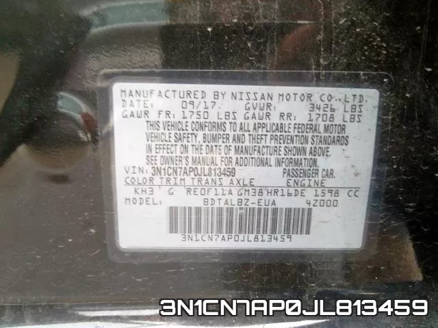 3N1CN7AP0JL813459 фото 2