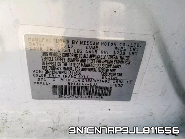 3N1CN7AP3JL811656 фото 2