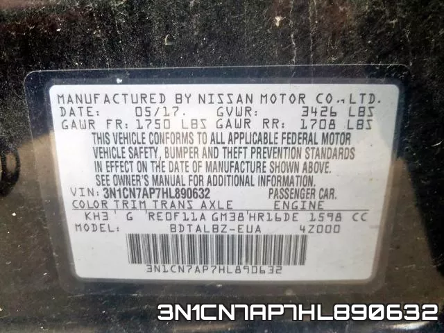 3N1CN7AP7HL890632 фото 2