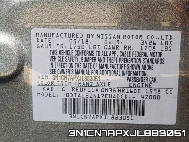 3N1CN7APXJL883051 фото 2