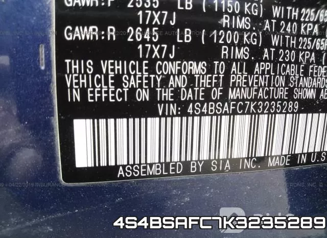 4S4BSAFC7K3235289 фото 10