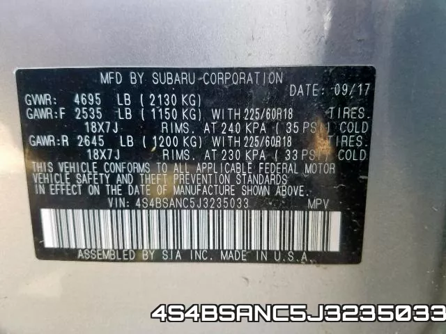4S4BSANC5J3235033 фото 2