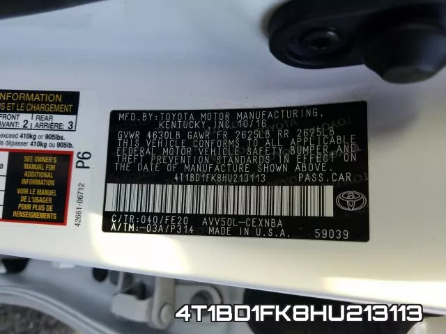 4T1BD1FK8HU213113 фото 2