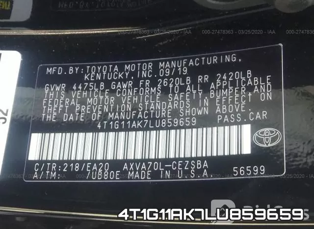 4T1G11AK7LU859659 фото 10