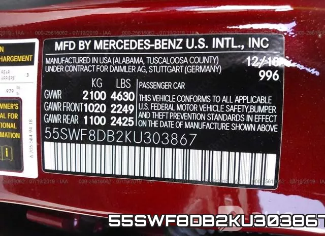 55SWF8DB2KU303867 фото 10