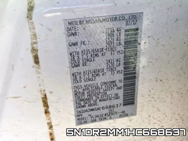 5N1DR2MM1HC668637 фото 2
