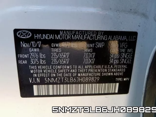 5NMZT3LB6JH089829 фото 2