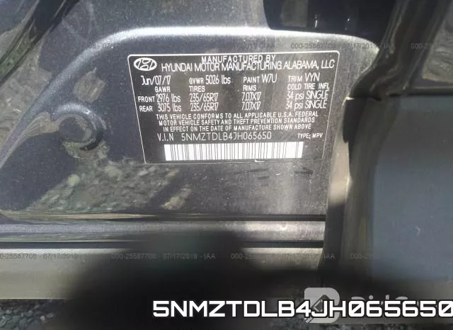 5NMZTDLB4JH065650 фото 10