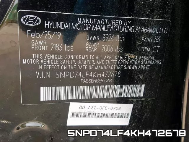 5NPD74LF4KH472678 фото 2