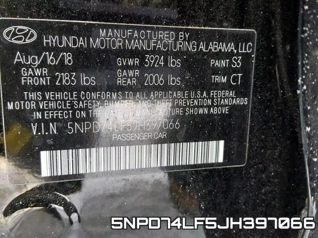 5NPD74LF5JH397066 фото 2