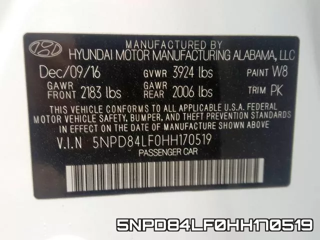 5NPD84LF0HH170519 фото 2